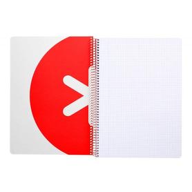 Cuaderno espiral liderpapel a5 antartik tapa dura 80h 100 gr cuadro 5mm con margen color negro