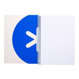 Cuaderno espiral liderpapel a4 micro antartik tapa dura 80h 100 gr cuadro 5mm sin bandas 4 taladros color naranja fluo