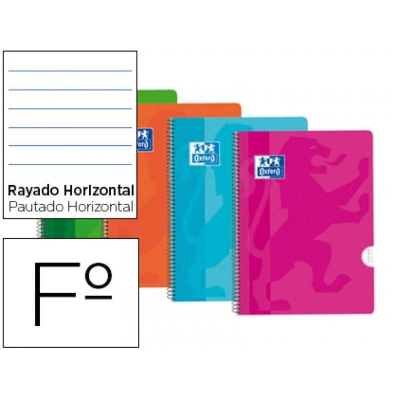 Bloc espiral oxford tapa plastico optik paper folio 80 hojas 90 gr horizontal