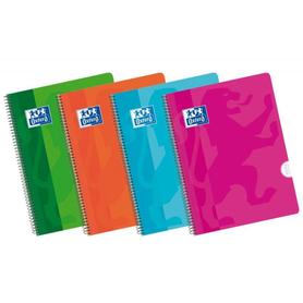 Bloc espiral oxford tapa plastico optik paper folio 80 hojas 90 gr horizontal