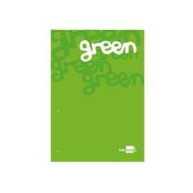 Bloc encolado liderpapel cuadro 5 mm verde a4 natural 100 hojas 100 g/m2
