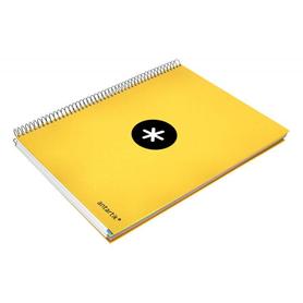 Cuaderno espiral liderpapel a4 micro antartik tapa forrada 120 h 100g cuadro 5 mm color amarillo promo caran d ache