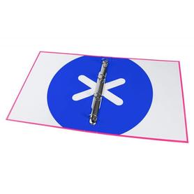 Carpeta liderpapel antartik a4 forrada 4 anillas 25 mm redondas color rosa