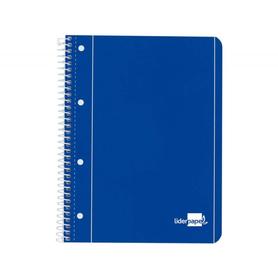 Cuaderno espiral liderpapel a5 micro serie azul tapa blanda 80h 75 gr cuadro5mm 6 taladros azul