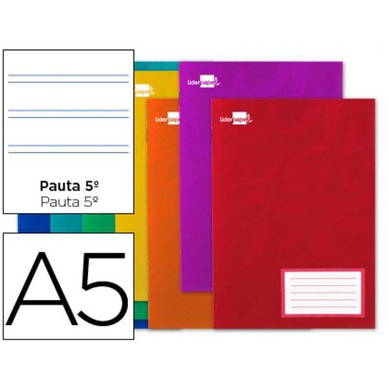 Libreta liderpapel write a5 16 hojas 60g/m2cuadro pauta 5ª 2.5mm con margen