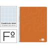 Cuaderno espiral liderpapel folio write tapa blanda 80h 60gr cuadro 4mm con margen color naranja - BF95