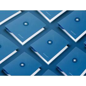 Carpeta liderpapel antartik a4 forrada 4 anillas 25 mm redondas color azul oscuro