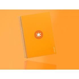 Cuaderno espiral liderpapel a4 micro antartik tapa dura 80h 100gr cuadro 5mm sin banda4 taladros color mostaza