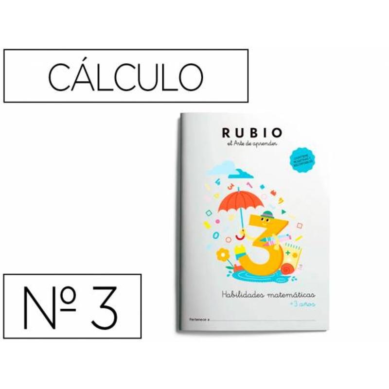 Cuaderno rubio habilidades matematicas + 3 años