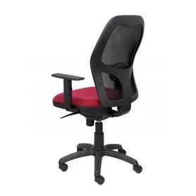 Silla Jorquera malla negra asiento bali granate