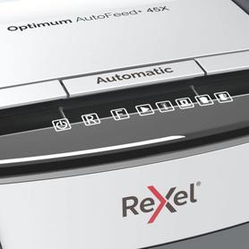 Destructora automática Rexel Optimum AutoFeed 45X de corte en partículas
