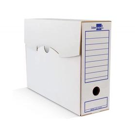Caja archivo definitivo liderpapel ecouse carton 100% reciclado folio prolongado 388x275x116mm 340g/m2