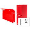 Caja archivo definitivo plastico liderpapel rojo 360x260x100 mm - DF10