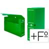Caja archivo definitivo plastico liderpapel verde 387x275x105 mm - DF20