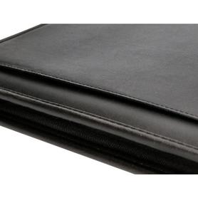 Carpeta portafolios cremallera con bolsa para movil y tarjetero color negro 260x355 mm