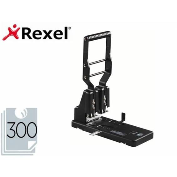 Taladrador rexel hd 2300 ultraintensiva metalico capacidad 300 hojas color negro