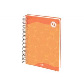 Agenda espiral liderpapel classic a6 2023 semana vista portada polipropileno papel 70 gr color naranja