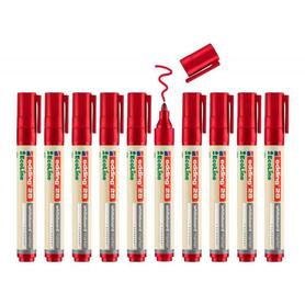 28-02 - Rotulador edding 28 para pizarra blanca ecoline 90% reciclado color rojo punta redonda 1,5-3 mm recargable