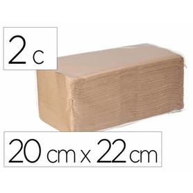 30790 - Toalla secamanos bunzl greensource nature celulosa reciclada plegado v 2 capas 20x22 cm caja de 20 paquetes