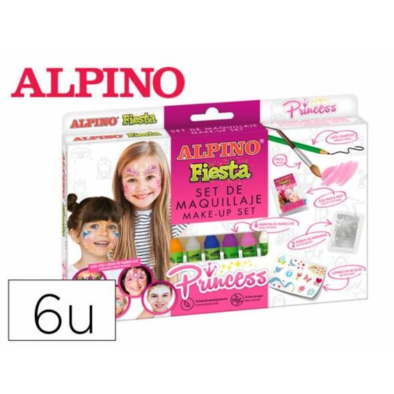 Barra de maquillaje alpino princesa caja de 6 unidades colores surtidos - DL000104