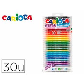 Rotulador carioca birello bipunta bolsa de 30 unidades colores surtidos - 42841