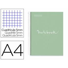 Cuaderno espiral miquelrius notebook 1 emotions tapa forrada din a4 microperforado 80 hojas 90g m2 cuadro 5 mm - MR46050
