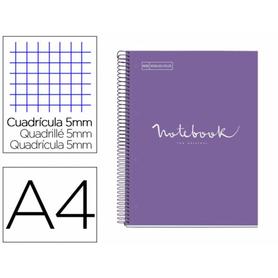 Cuaderno espiral miquelrius notebook 1 emotions tapa forrada din a4 microperforado 80 hojas 90g m2 cuadro 5 mm - MR46624