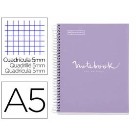 Cuaderno espiral miquelrius notebook 1 emotions tapa forrada din a5 microperforado 80 hojas 90g m2 cuadro 5 mm - MR46675