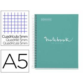 Cuaderno espiral miquelrius notebook 1 emotions tapa forrada din a5 microperforado 80 hojas 90g m2 cuadro 5 mm - MR46679