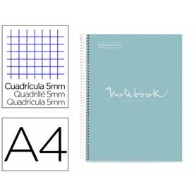 Cuaderno espiral miquelrius notebook 5 emotions tapa forrada din a4 microperforado 120 hojas 90g m2 cuadro 5 mm - MR46064