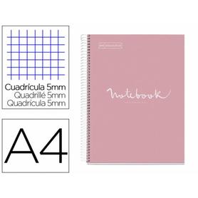 Cuaderno espiral miquelrius notebook 5 emotions tapa forrada din a4 microperforado 120 hojas 90g m2 cuadro 5 mm - MR46068
