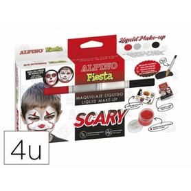 Barra de maquillaje alpino scary caja de 4 colores surtidos + pincel + folleto - DL000113