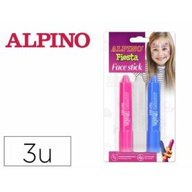 Barra de maquillaje alpino fiesta face stick princesas blister de 3 unidades colores surtidos - DL000102