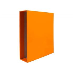 Caja archivador liderpapel de palanca carton folio documenta lomo 75mm color naranja