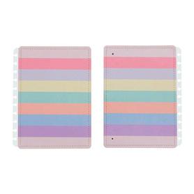 Portada y contraportada cuaderno inteligente grande arco iris pastel - CICG4060