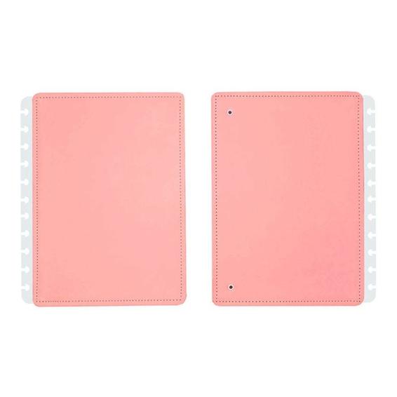 Portada y contraportada cuaderno inteligente grande rosa pastel - CICG4081