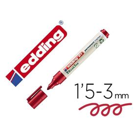 Rotulador edding 21 marcador permanente ecoline 90% reciclado color rojo punta redonda 1,5-3 mm recargable - 21-02