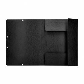 Carpeta q-connect gomas kf02169 carton simil-prespan solapas 320x243 mm negra