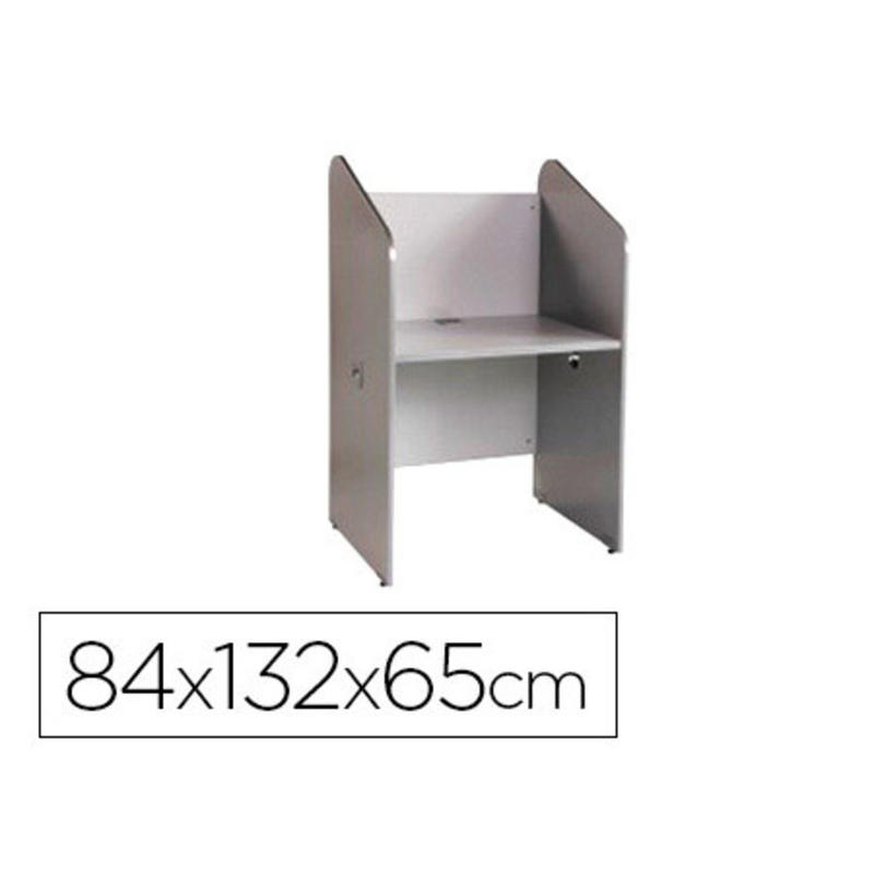 Mesa centro de llamadas rocada individual serie welcome 84x132x65 cm acabado ab02 aluminio/gris