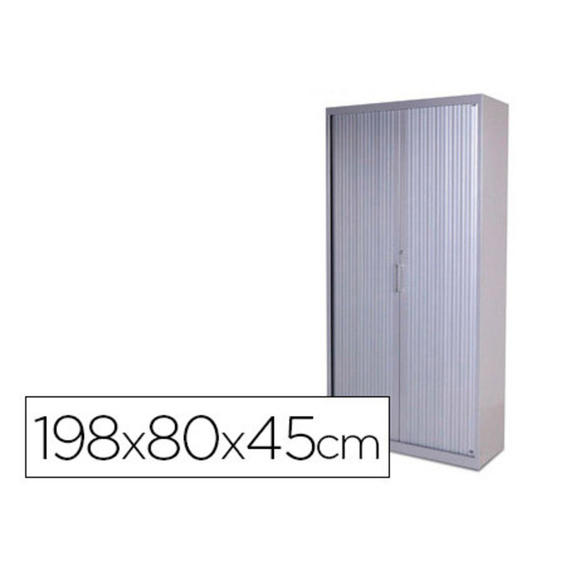 Armario metalico rocada dos puertas tipo persiana incluye cuatro balda serie store 198x80x45 cm acabado ac00