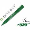 Rotulador q-connect marcador permanente verde punta redonda 3.0 mm - KF01773