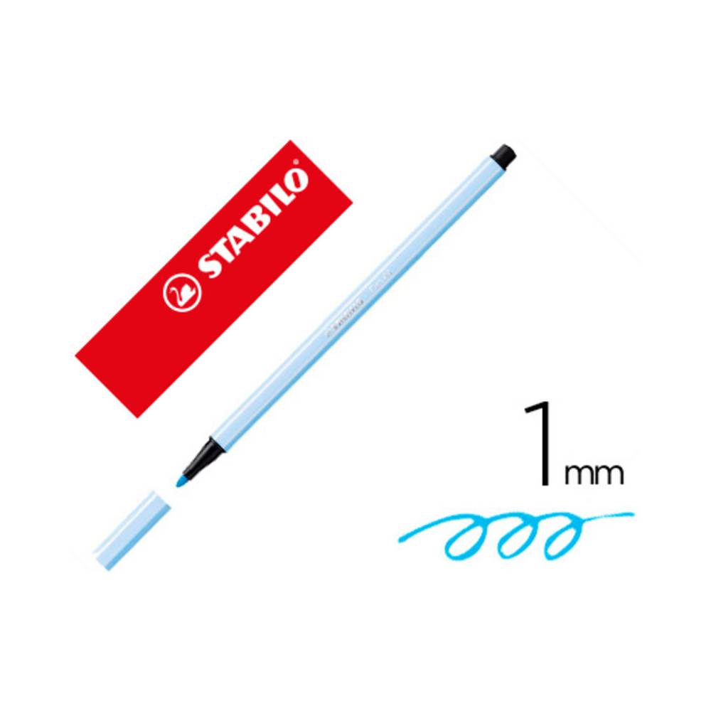 Rotulador stabilo acuarelable pen 68 azul claro 1 mm