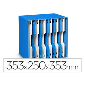 Archivador modular cep poliestireno azul/blanco 12 casillas 353x250x353 mm