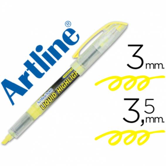 Rotulador artline fluorescente ek-640 amarillo punta biselada
