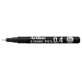 Rotulador artline calibrado micrometrico negro comic pen ek-284 punta poliacetal 0,4 mm resistente al agua