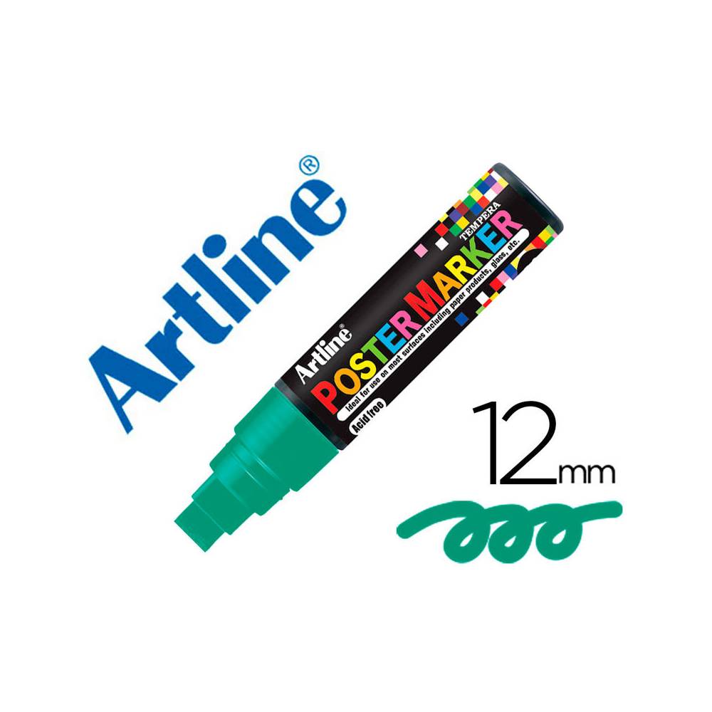 Rotulador artline poster marker epp-12 punta redonda 12 mm color verde