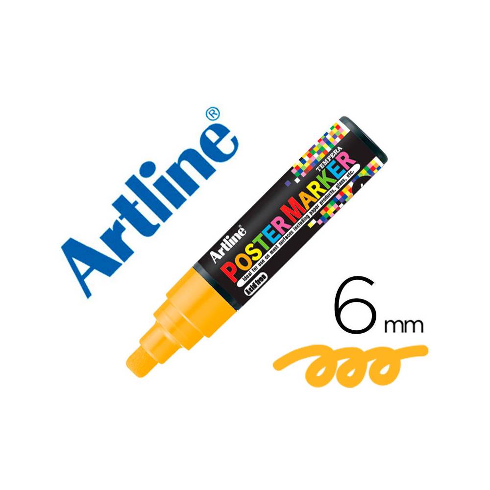 Rotulador artline poster marker epp-6-nar flu punta redonda 6 mm color naranja fluor