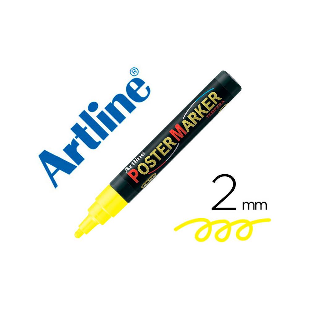 Rotulador artline poster marker epp-4-ama flu punta redonda 2 mm color amarillo fluor