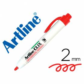 Rotulador artline clix pizarra ek-573a rojo punta retactil redonda 2 mm
