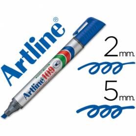 Rotulador artline marcador permanente 109 azul punta biselada